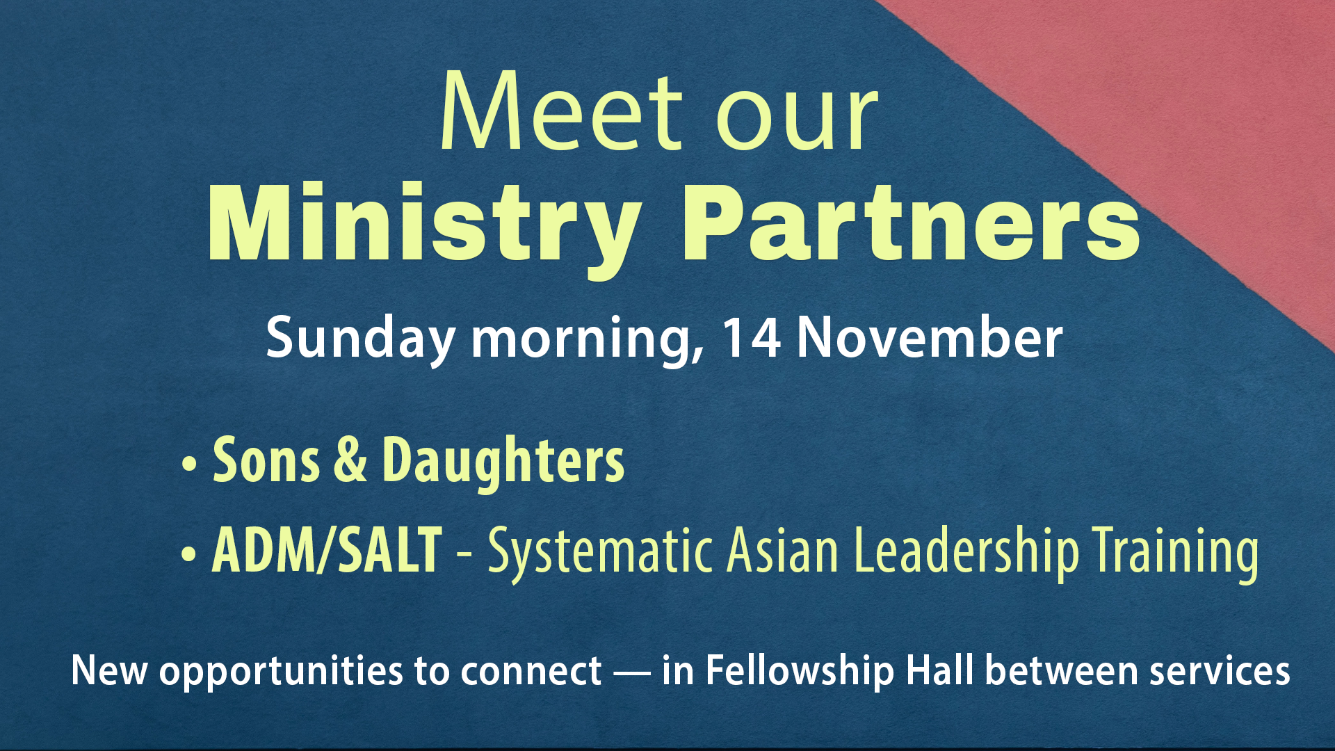 Meet our Missions Ministry Partners